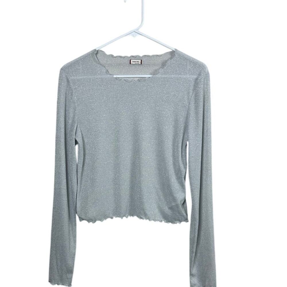 Aritzia Sunday Best Blue Sparkle Top size L